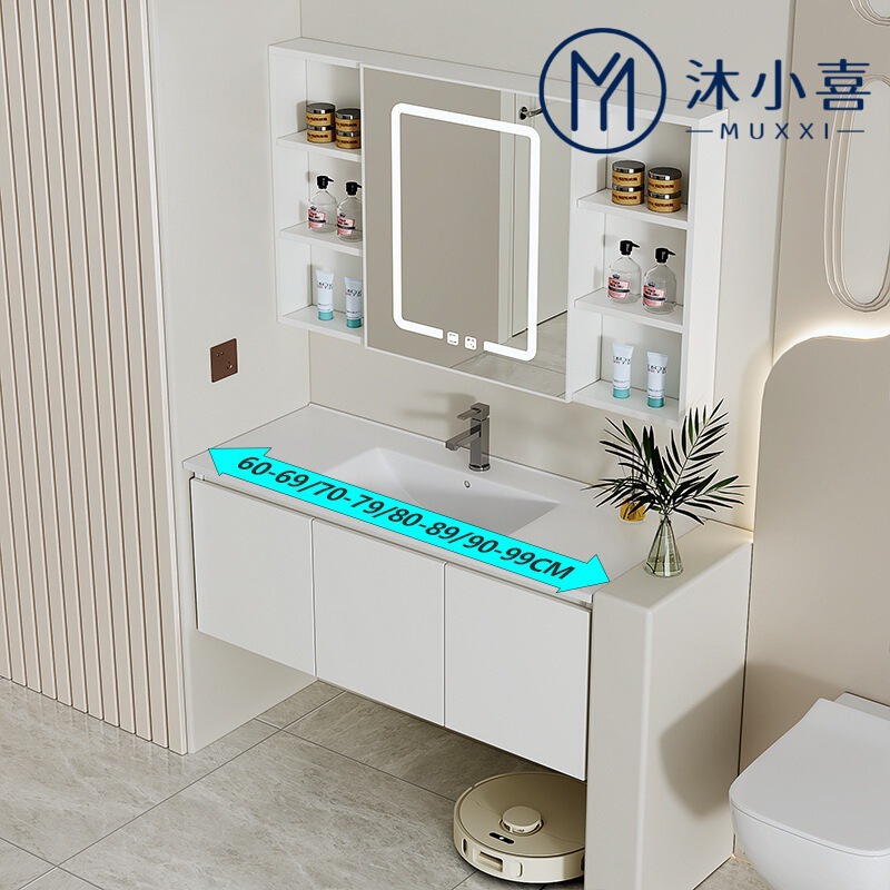 Honeycomb aluminum bathroom cabinet combination bathroom wash table ceramic integrated basin wash basin basin cabinet professional manufacture Honeycomb aluminum bathroom cabinet combination bathroom wash table ceramic integrated basin wash basin basin cabinet professional manufacture