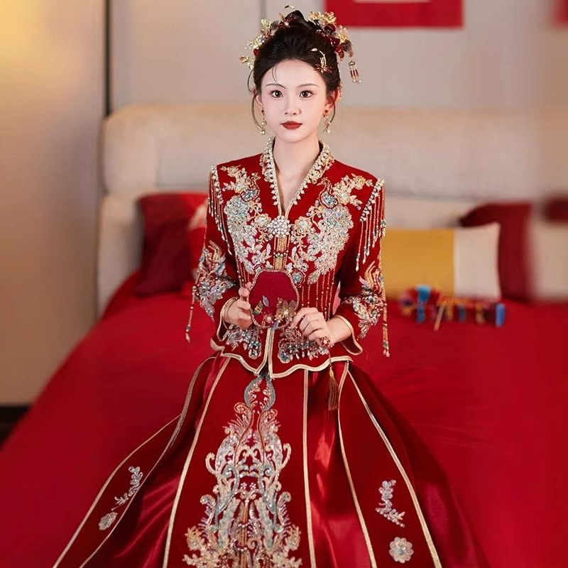 秀禾服婚服2025新款新娘结婚中式礼服嫁衣出阁出嫁高档秀和春秋款