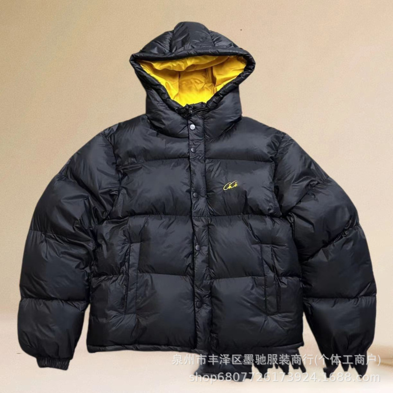 跨境外贸现货Corteiz恶魔岛刺绣连帽棉服冬季加厚保暖休闲外套潮|undefined