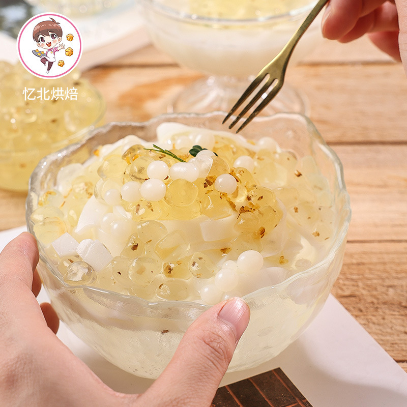 Miss Baked Crispy Bobo 500g Osmanthus Flavor Milk Tea Shop Ingredients Wholesale Pearl Milk Tea Commercial Household Hantian Crystal Balls