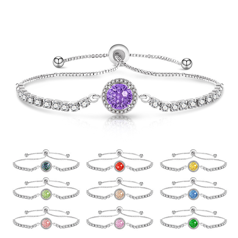 Fireworks Cut Bracelet With Padparadscha And High Carbon Diamond_voghion.com