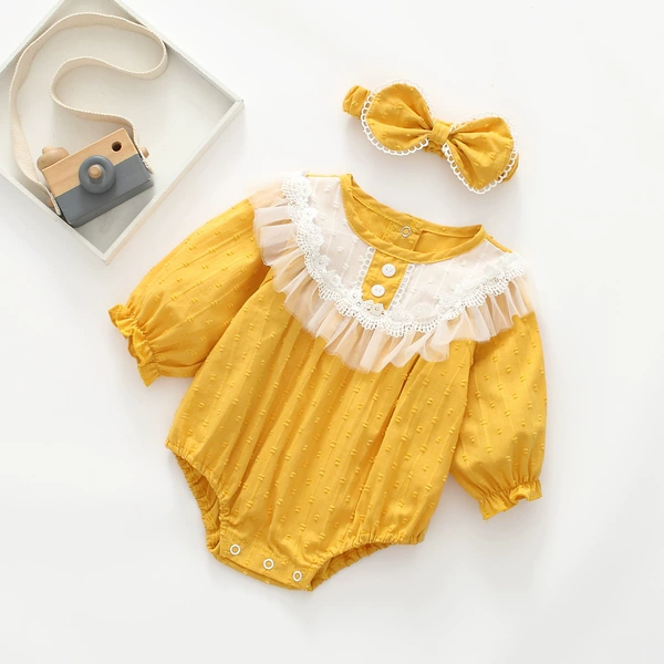 Orange yellow two button khaki