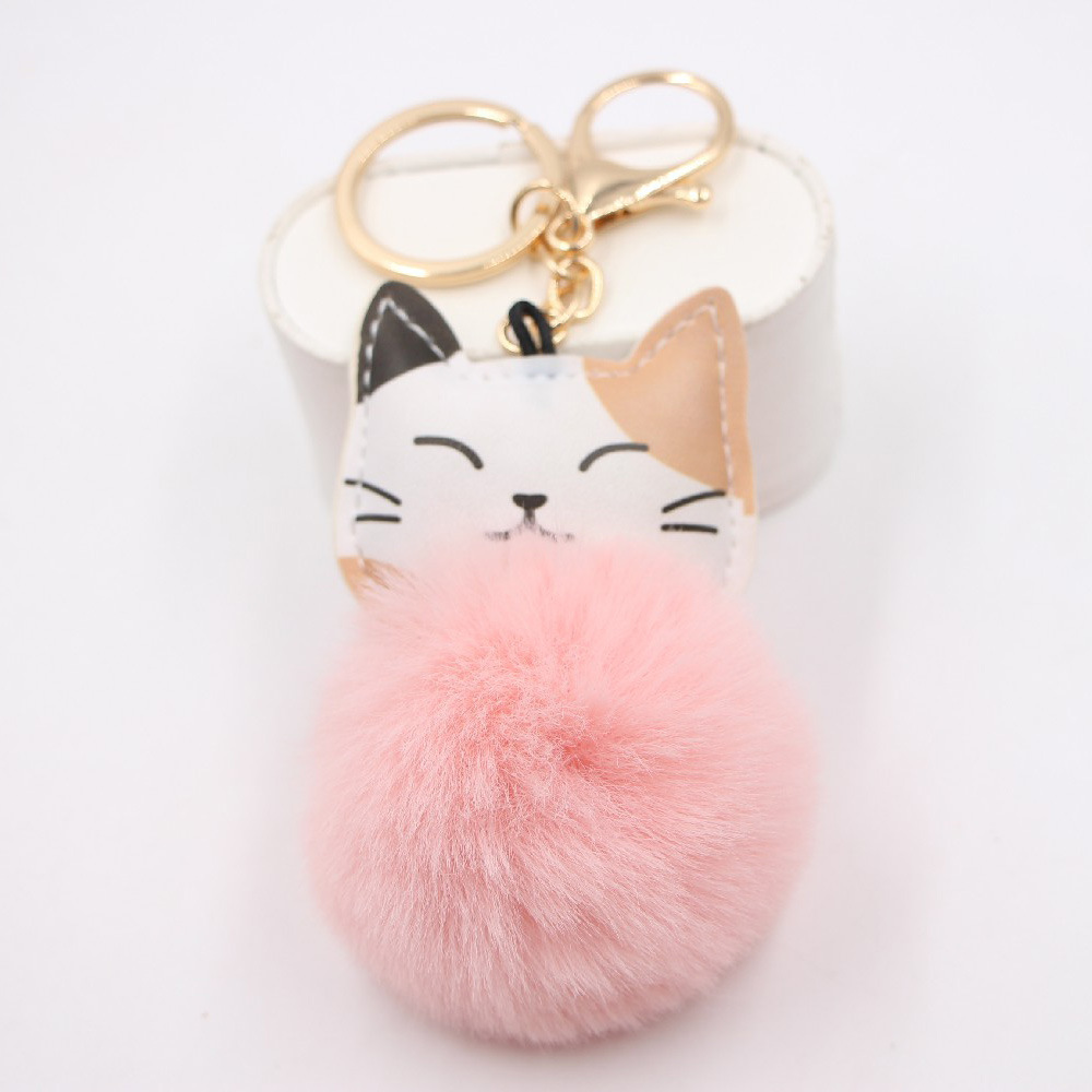 Cute Little Cat Key Chain Pendant School Bag Purse Plush Pendant Jewelry display picture 12