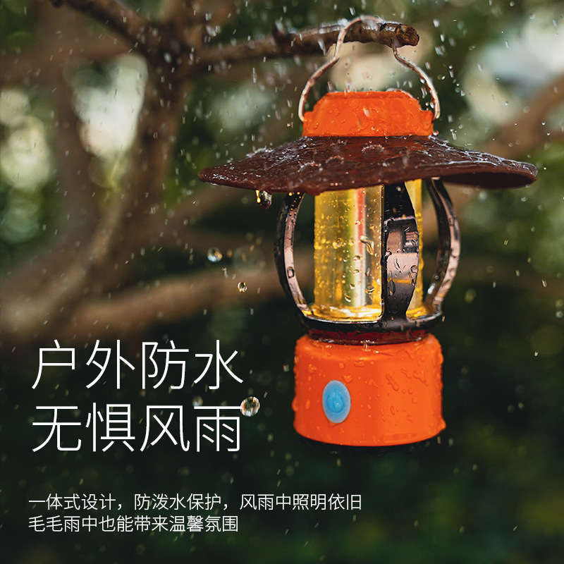 Luz de camping atmósfera multifuncional camping caballo lámpara recargable camping correa de lámpara soporte lámpara de patio doméstica atenuable