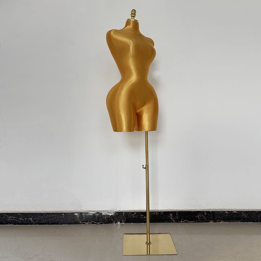 Oro europeo y americano Kardashian maniquí de pecho grande modelo de busto estante de exhibición gran trasero gorda modelo de ropa accesorios mujeres