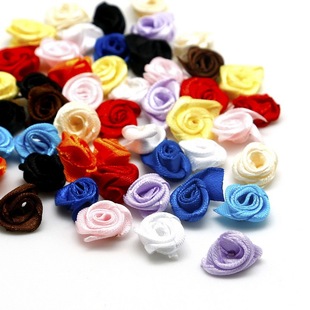 Simulation Ribbon Ribbon Flower Rose Head DIY Garment Accessories Holder Flower Material