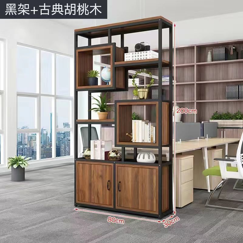 隔断置物架书架落地工业风客厅铁艺屏风办公室柜墙餐厅装饰玄关|undefined