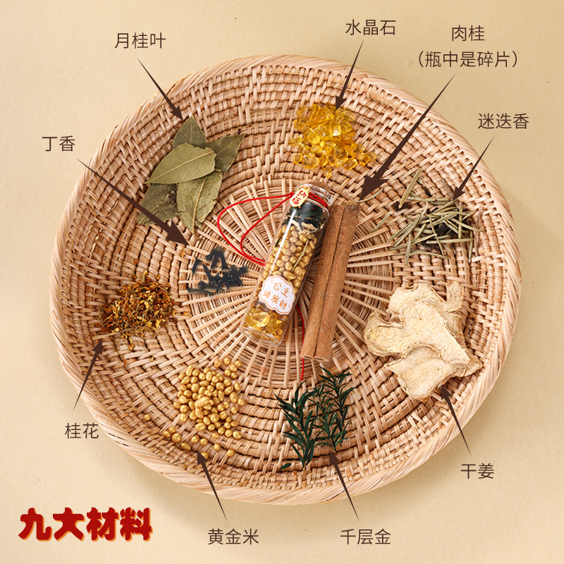 New Year Cinnamon Wealth Energy Bottle Aroma Lamp Ornament Lucky Glass Bottle DIY Decor Living Room Birthday Gift Wholesale