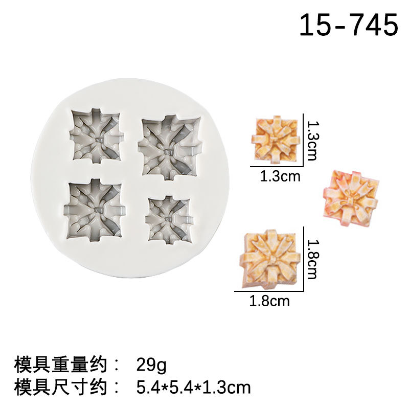 Nuevo tamaño caja de regalo molde silicona epoxi arcilla cerámica suave postre pastel fondant chocolate accesorios decorativos