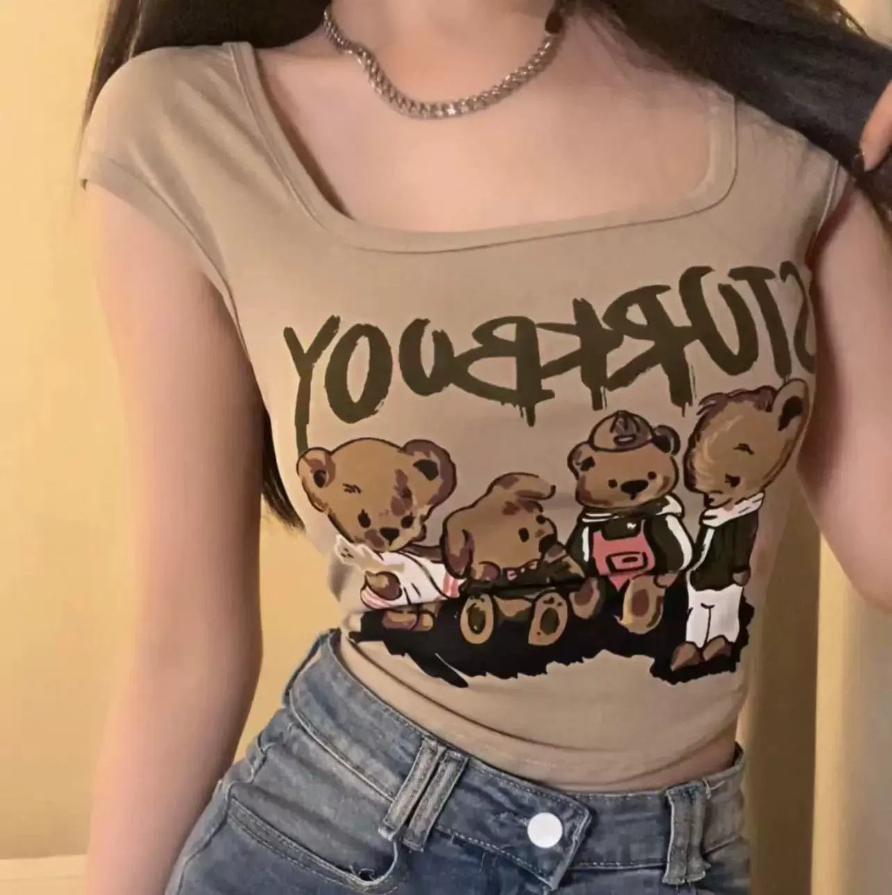 Хлопок без спинки с фиксированной спиной чашка с нагрудным ковриком маленький сундук с принтом жилет женский стройный удобный дышащий топ женский летний