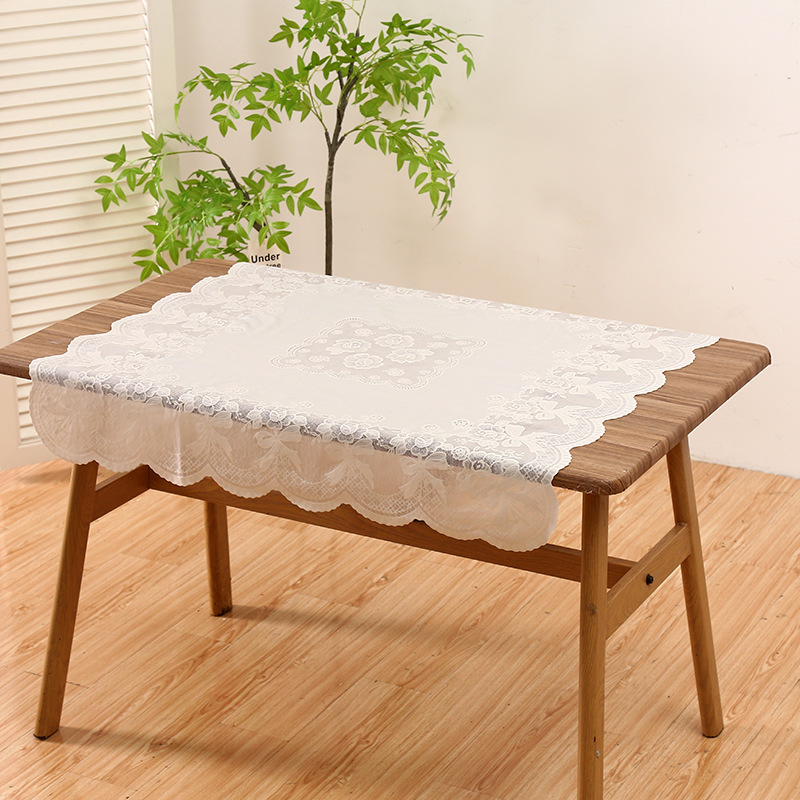 Teje simple de alta calidad estilo de flor rectangular tela de mesa a prueba de polvo a prueba de aceite a prueba de agua tela de mesa de té suministro directo transfronterizo