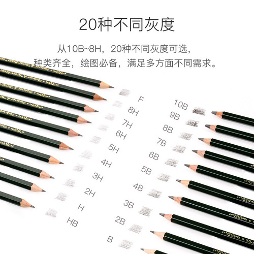 UNI Japan Mitsubishi Pencil 9800 Drawing Pencil Painting Sketch Pencil F-10B Wood Pencil 12 Boxes