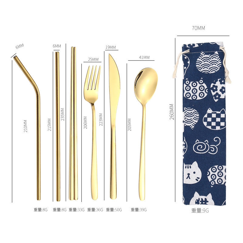 골든 세트 + 플라워 블루 가방