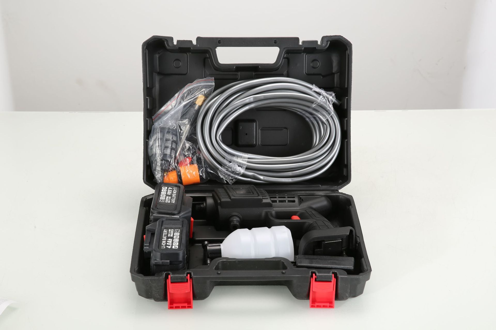 pistola eléctrica de litio eléctrica portátil recargable de alta potencia doméstica con tubo de agua pistola de agua de lavado de suelo pistola de agua de alta presión