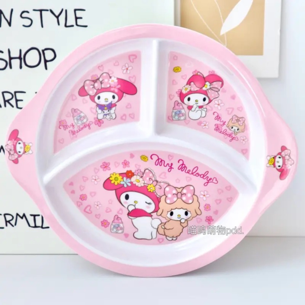 元のメーカーの卸売り膜の中で子供の段の食事の皿の円形の多格の子供の食器の3段の4段の食事の皿を貼ります。