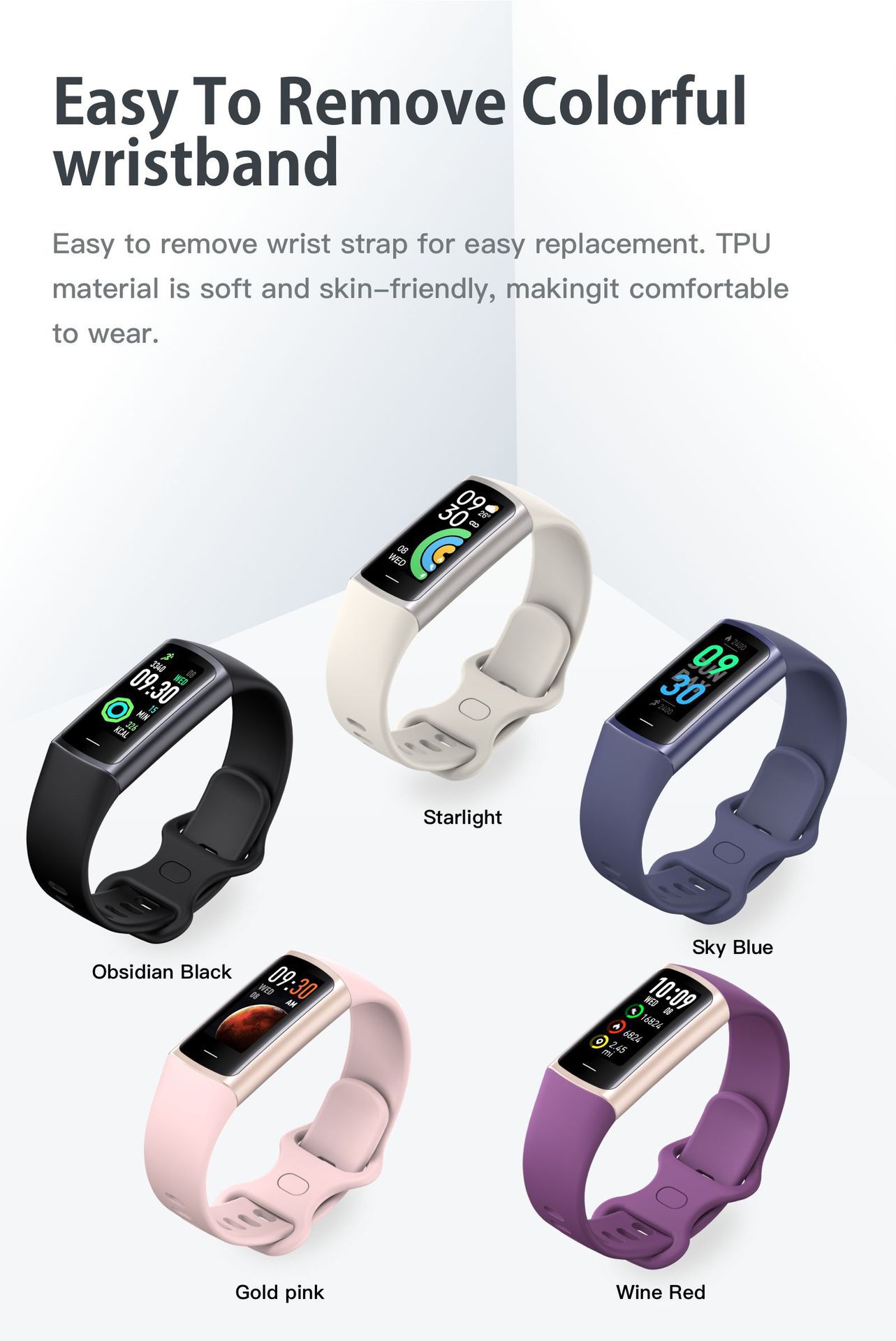 Manufacturer's cross-border private mold sports Bluetooth waterproof heart rate, blood pressure, blood oxygen, sleep health monitoring smartwatch bracelet undefined