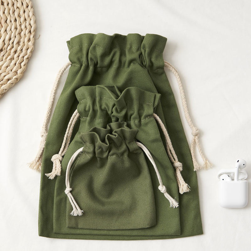 Storage Bag, Small Drawstring Bag, Drawstring Canvas Bag, Power Bank, Earphone Cord Storage Bag