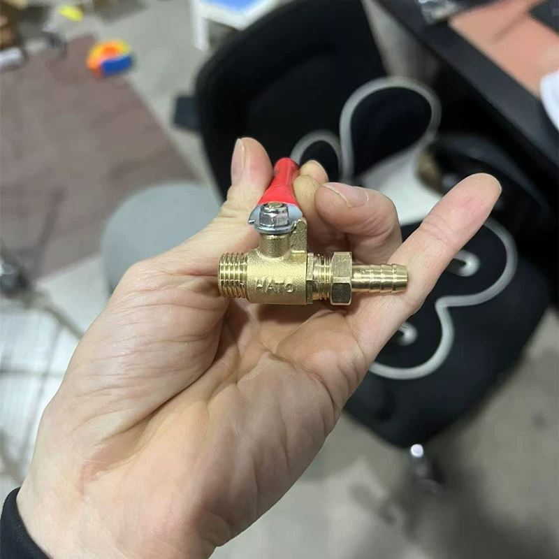 Производитель HATO латунный ходовой шаровой клапан прямой впускной трубки шаровой клапан 1/4 внешней проволоки M8 пагоды пневматический небольшой клапан трансграничный