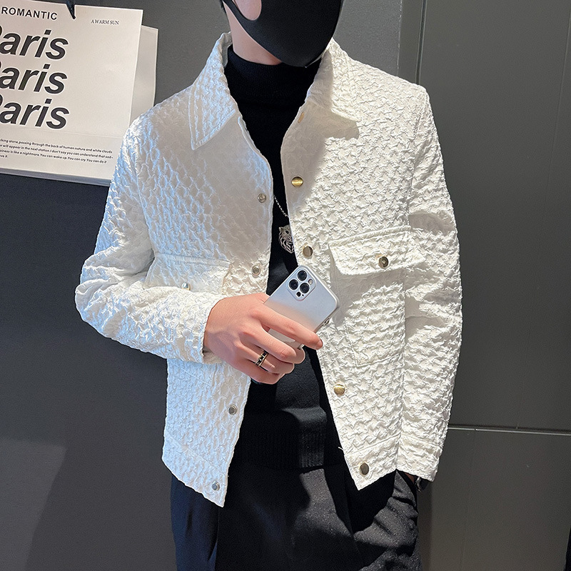 Duplex Handsome Fragrant Style Jacket Jacket Men's 2023 New Spring and Autumn Fashion Brand Men's High-end Autumn Clothes Duplex Handsome Fragrant Style Jacket Jacket Men's 2023 New Spring and Autumn Fashion Brand Men's High-end Autumn Clothes