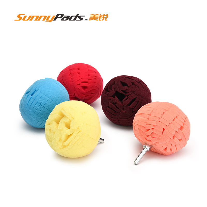 海绵抛光球粗抛美容用品汽车轮抛光海绵头抛光盘球形抛光盘批发