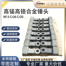 Cr20 高铬合金锤头韧性好不易断 水泥熟料石英石破碎锤头厂家齐全