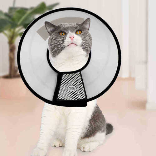Cat Care Elizabethan Collar, Pet Post-Operative Bite and Scratch Neck Collar for Cats and Dogs, Pet Grooming Cover