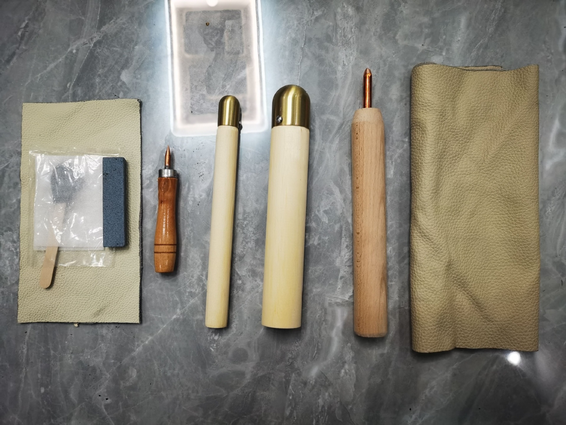 打制石器套装石器制作新手套装石器制作工具八件套黑曜石制作