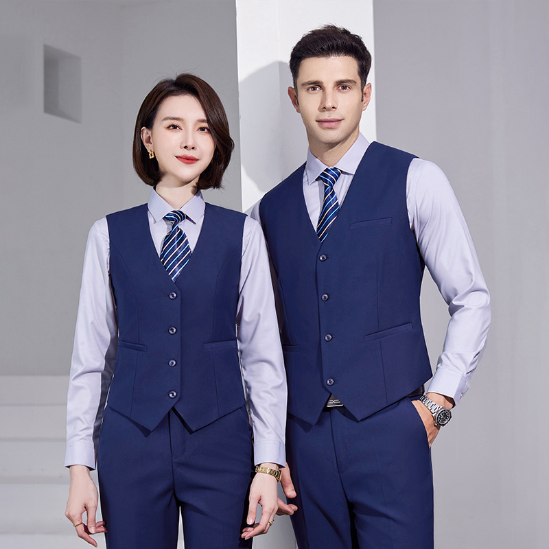 Professional Suit with Burgundy Vest Set, 2026 Spring Collection, for Front Desk, Club, and 4S Store Sales Staff Uniform