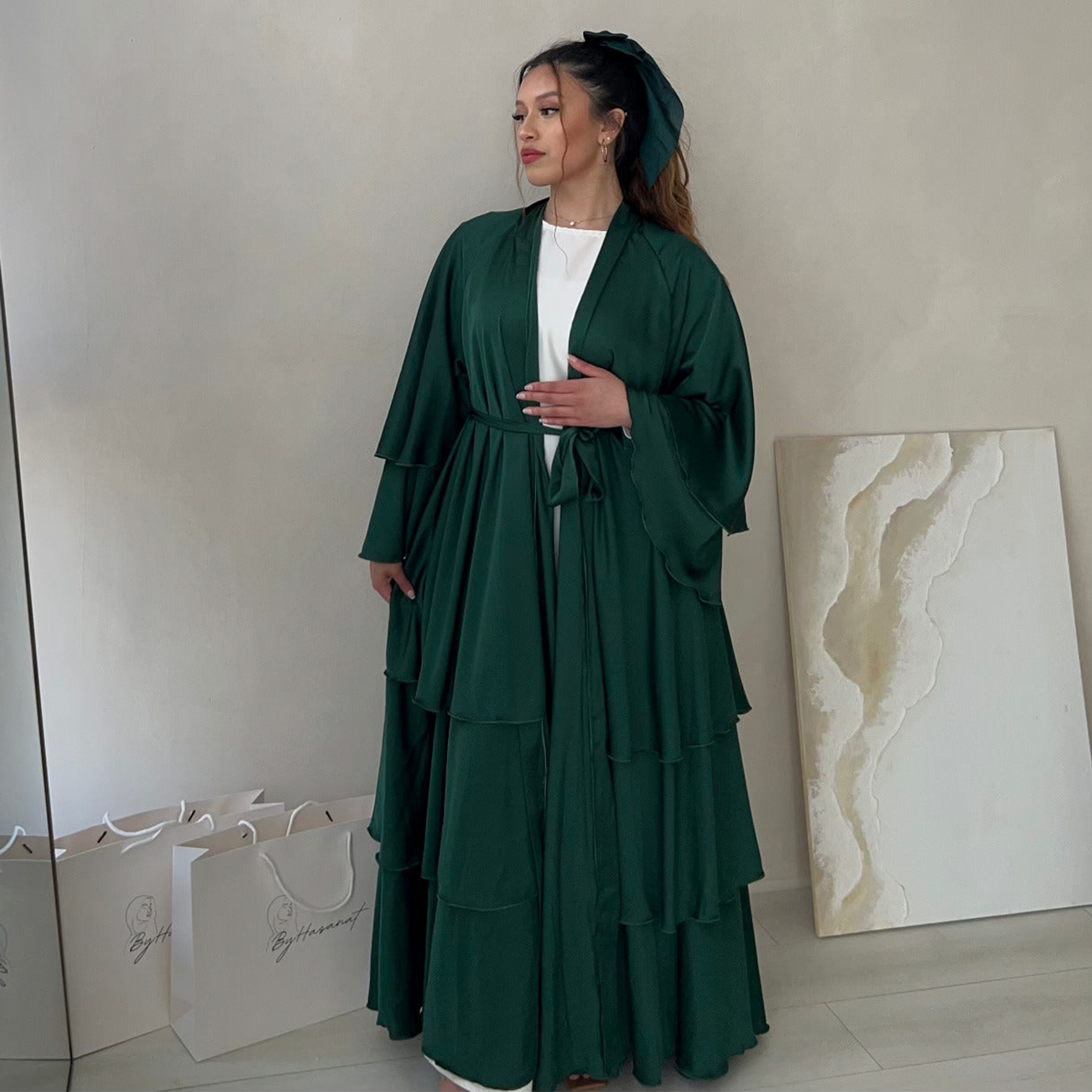 Loriya2024 Middle East Turkey Dubai Exquisite Elegant Cardigan Robe LR706_ecoleips.com