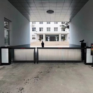 Krabus Community Straight Pole Gate Factory Construction Site Straight Pole Gate Fence Gate License Plate Identification All-In-One Machine