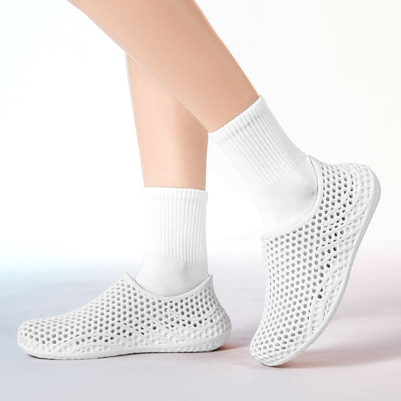 High-Elastic Vietnamese Latex 3D Printed Breathable Clogs for Men and Women, Sports Couple Style, Non-Slip Beach Casual Shoes
