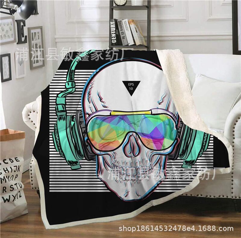 American Flag Blanket Gloves Printed Soft 3D Cool Plush Sherpa Children Men Women Wool Blanket