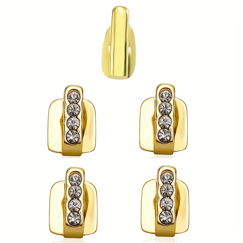 Хит продаж на Temu, комплект из трёх rhinestone крест-несмотря на границы, сочетание зубовhip hop зубные гриллы
