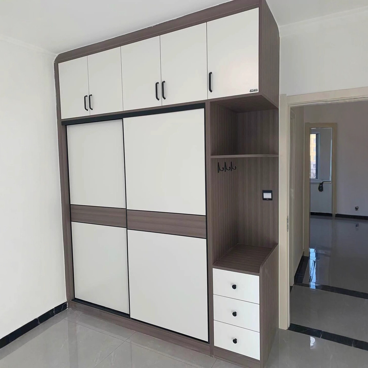 全屋定制推拉门衣柜整装家具工厂整体实木材质卧室橱柜现代简约