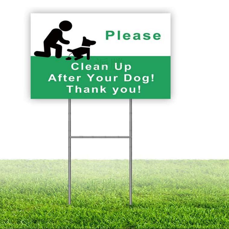 定制外贸跨境中空板广告牌 瓦楞户外防雨庭院装饰牌草坪标志地插