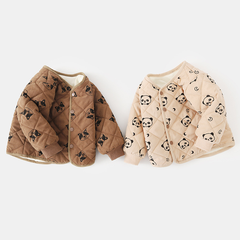 Abrigo de bebé otoño e invierno ropa acolchada de algodón con forro polar ropa engrosada para niños chaqueta acolchada de algodón de invierno ropa acolchada de algodón para niños ropa acolchada de invierno para bebés