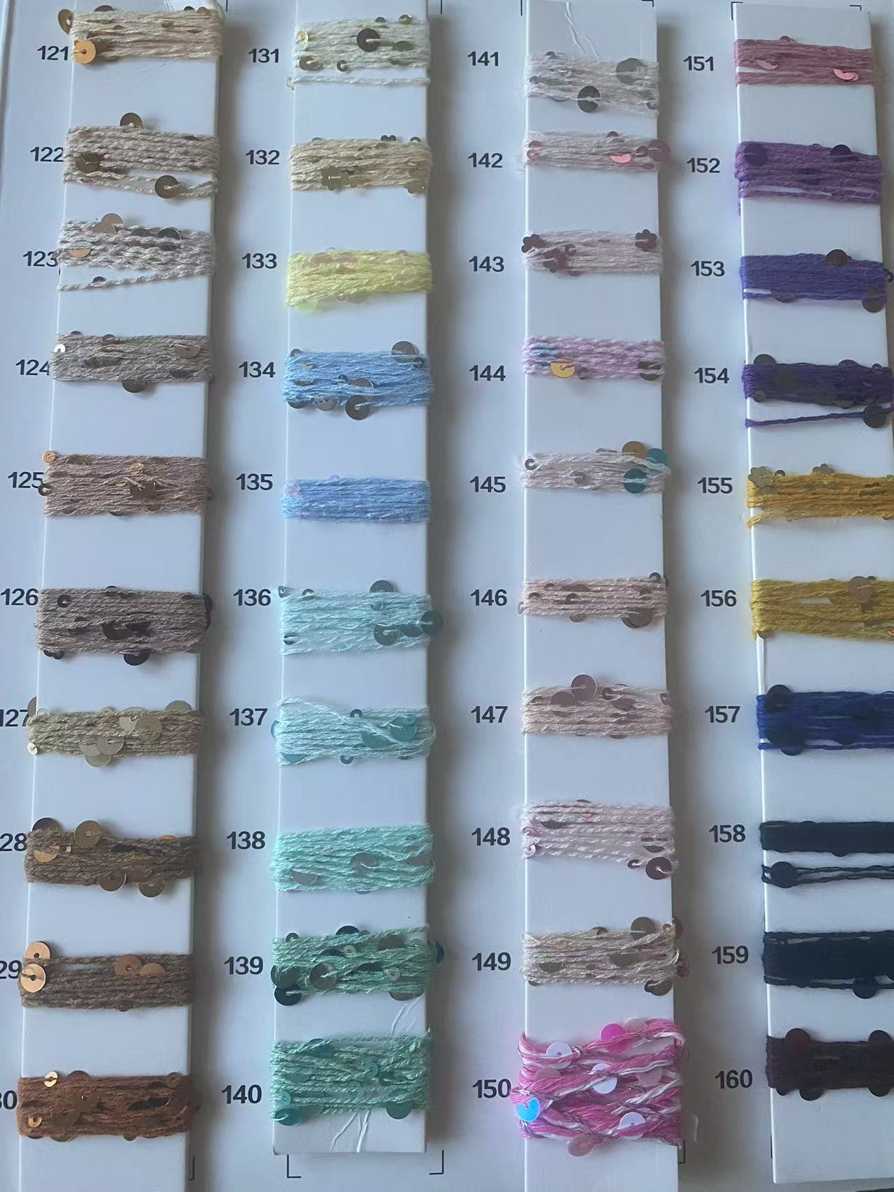 Hilo de cuentas de lujo cardado 3mm 6mm hilo de sequinilla mano aguja de barra de algodón trenzado línea rusa venta caliente