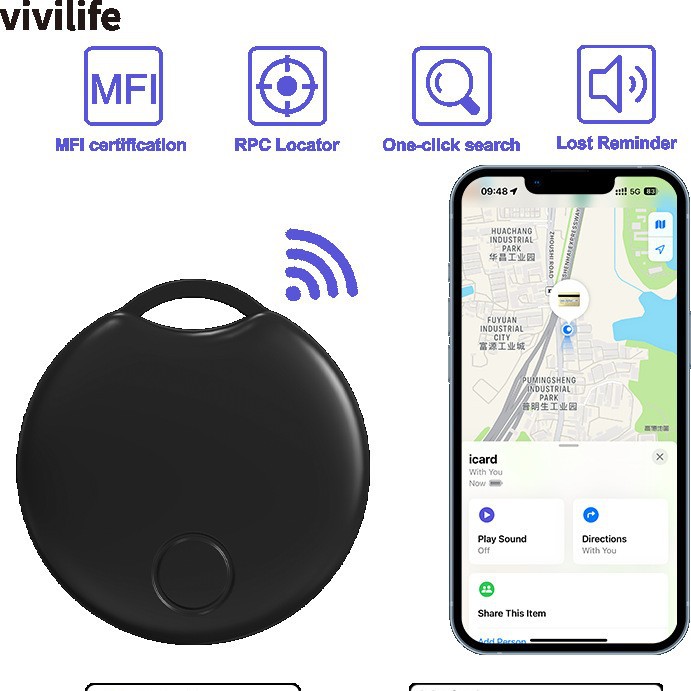 vivilife苹果专用防丢器定位器findmy苹果专用查找airtag工厂批发