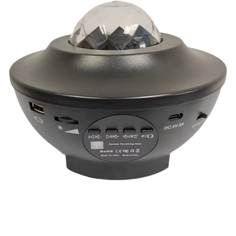 USB-разъем Bluetooth, аудио сценический свет, звездное небо, лазерный свет, звездное небо, проекционный свет с рябью воды, праздничный свет для вечеринки