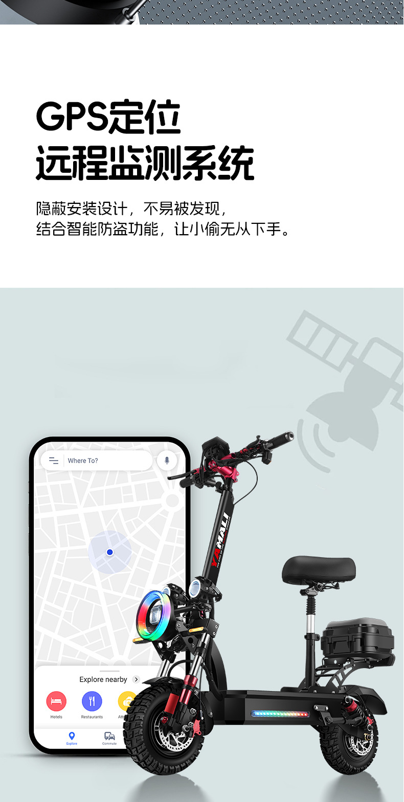 11-inch sub-horsepower dual-drive electric scooter off-road high-speed scooter adult folding lithium-ion electric scooter