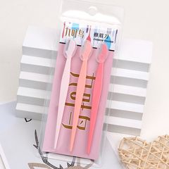 Beauty Make-up Tool Eyebrow Shaver Set of 3 with Straight Handle, for Women, Anti-Skimming, Safe for Beginners, Sharp, Direct Manufacturer