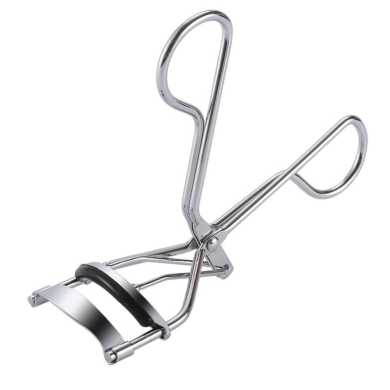 Rizador de pestañas con mango de plástico y caucho verde rizador de pestañas de flor de sol rizador natural portátil y duradero rizador de pestañas de acero inoxidable