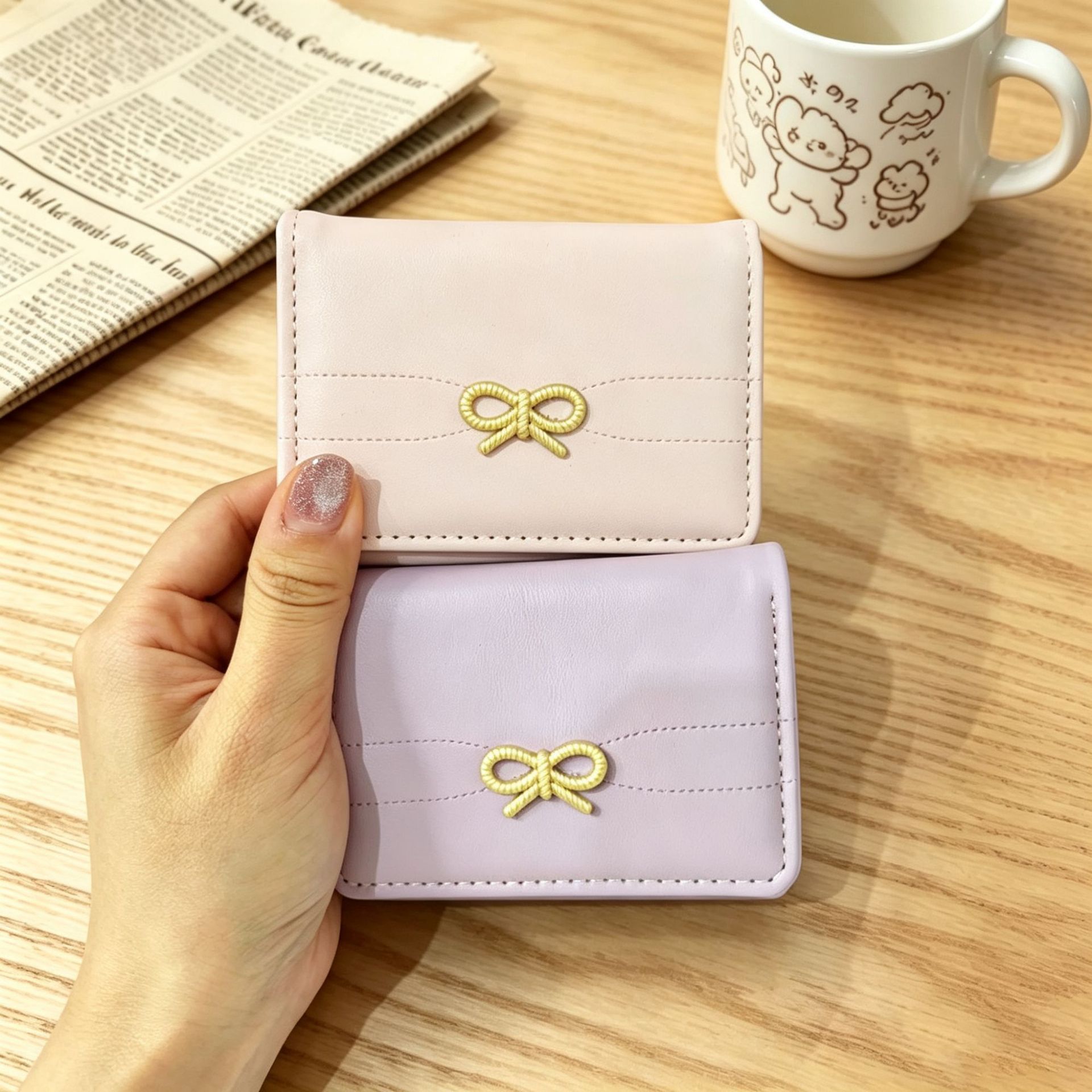 Exquisite Bowknot Coin Purse for Women, Fashionable Korean-Style Wallet, Versatile Multifunctional Short Wallet for Students 70% off