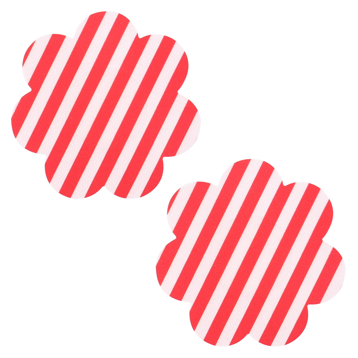 꽃 [빨간색과 흰색 줄무늬 젖꼭지 가리개]