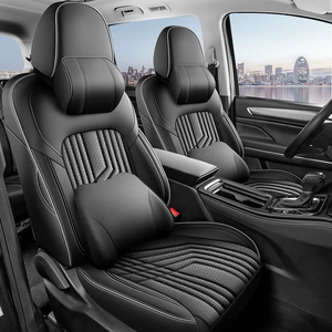 Gac Trumpchi M6Pro Seat Cover Fully Surrounded Seat Cushion Cover Legend Gm6 Seven-Seater Business Car Suitable Leather Seat Cover