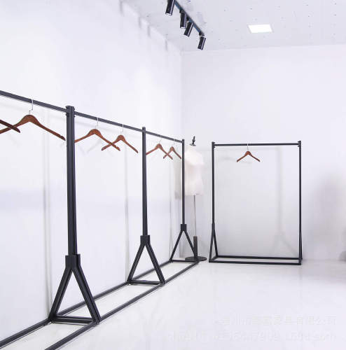 Ironwork clothing store display rack floor-standing combination wedding gown hanger for men and women side hanger minimalist display rack