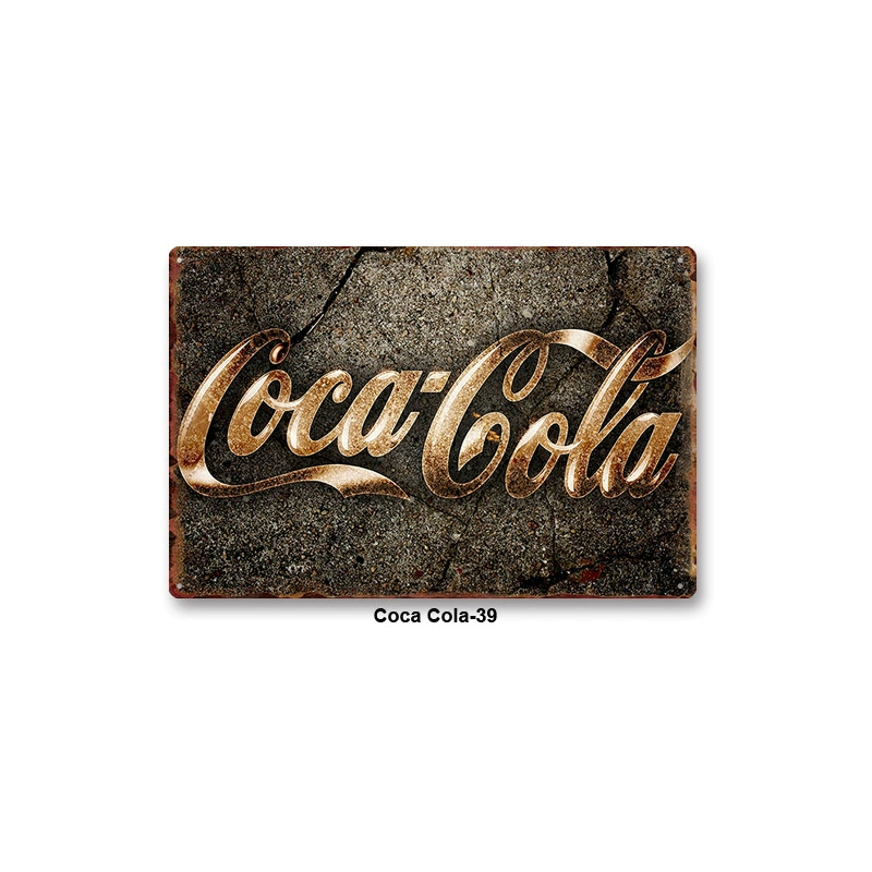 Металлическая настенная табличка Coca Cola, жесть 20×30 см, винтажный ретро стиль