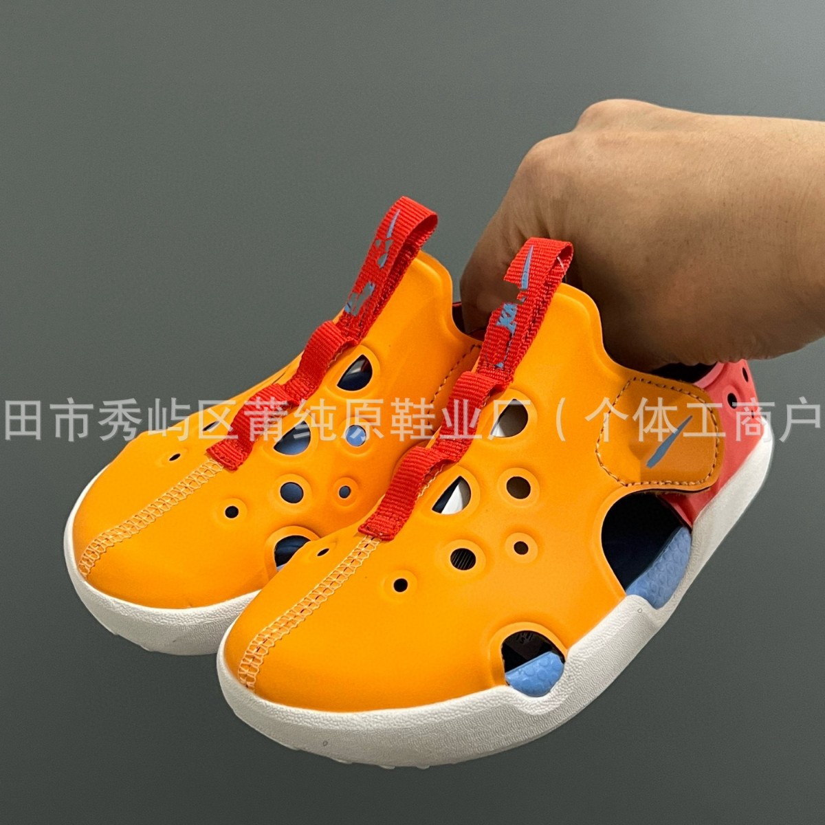 Original Nk 4Th Generation Children's Sandals for Boys and Girls, Closed-Toe Protective Clogs, Baby Velcro Beach Shoes