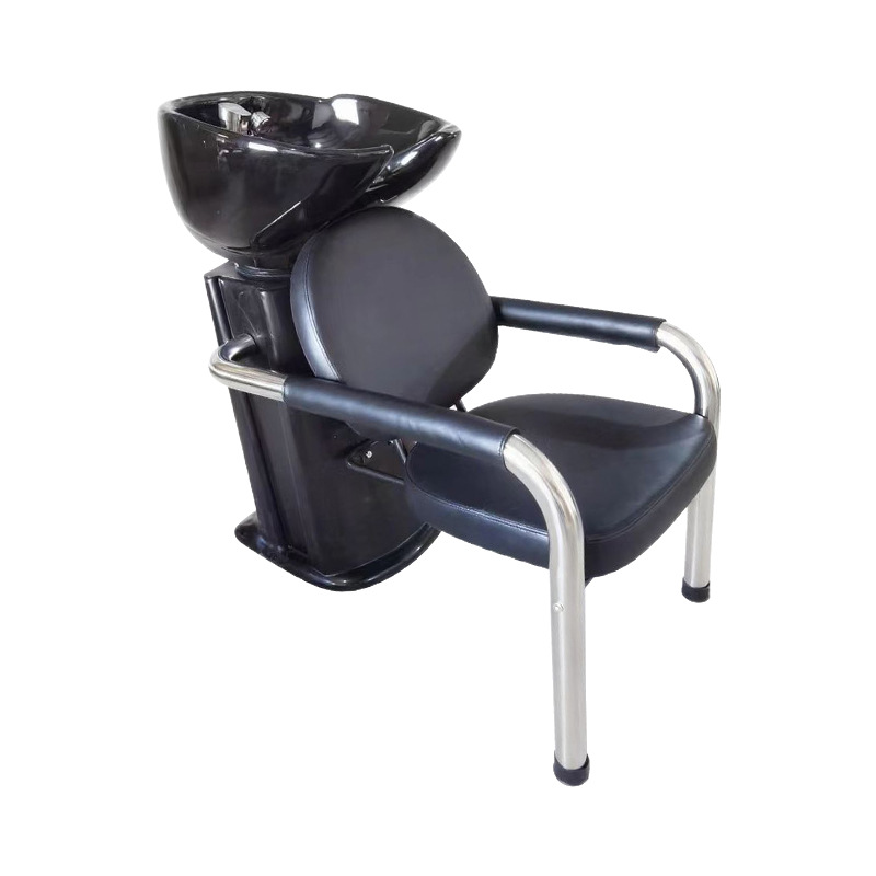 Sillón de barbero reclinable, moderno lavacabezas reclinable para salones de belleza, lavacabezas de lujo para salones de peluquería de alta gama.