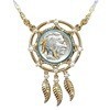 Jewelry niche minimalist and versatile temperament dual color human head leaf pendant_voghion.com